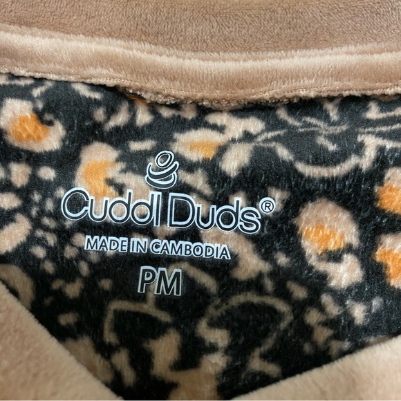 Cuddl Duds Thick Velvet Velour Sweater Longsleeve Shirt w/ Thumb Holes Petite M - Picture 10 of 11
